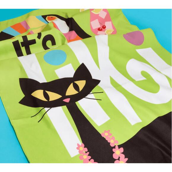 Cat Tiki Time Beach Towel - Picture 1 of 3